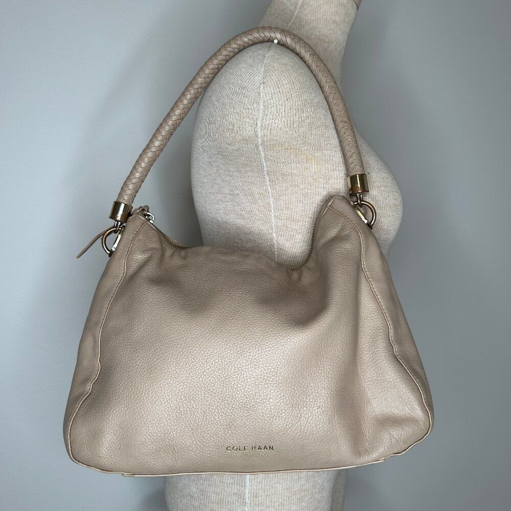 Cole Haan Women's Benson Hobo Leather Shoulder Bag Sandstone Color